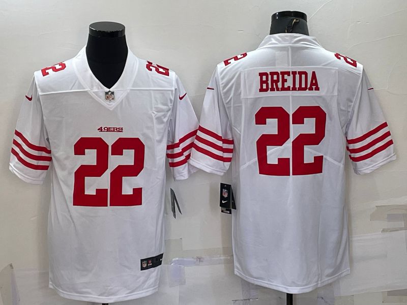 Men San Francisco 49ers #22 Breida White New 2022 Nike Limited Vapor Untouchable NFL Jersey->san francisco 49ers->NFL Jersey